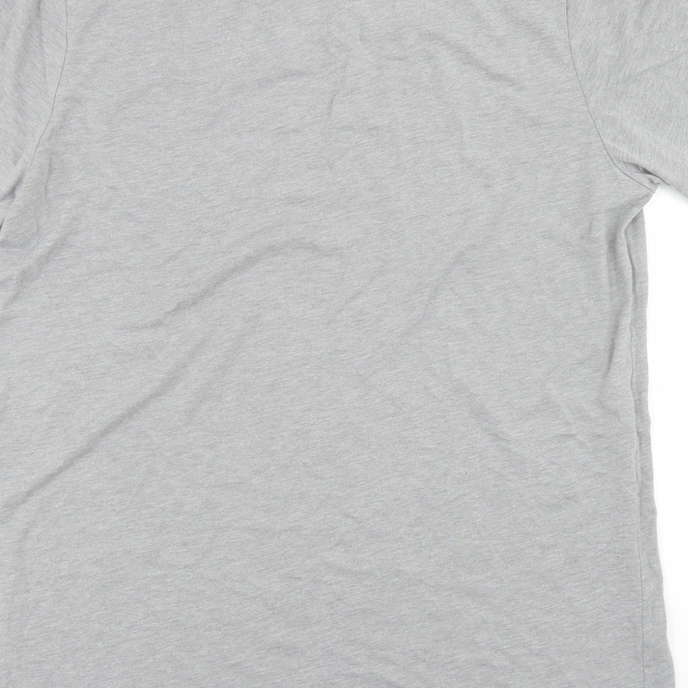 Canvas Womens Grey Polyester Basic T-Shirt Size M Crew Neck - Summer Madness