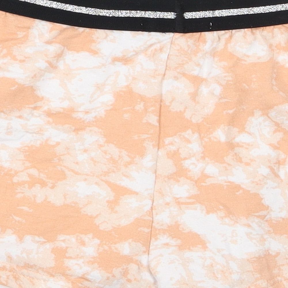 New Look Girls Orange Polyester Sweat Shorts Size S Regular