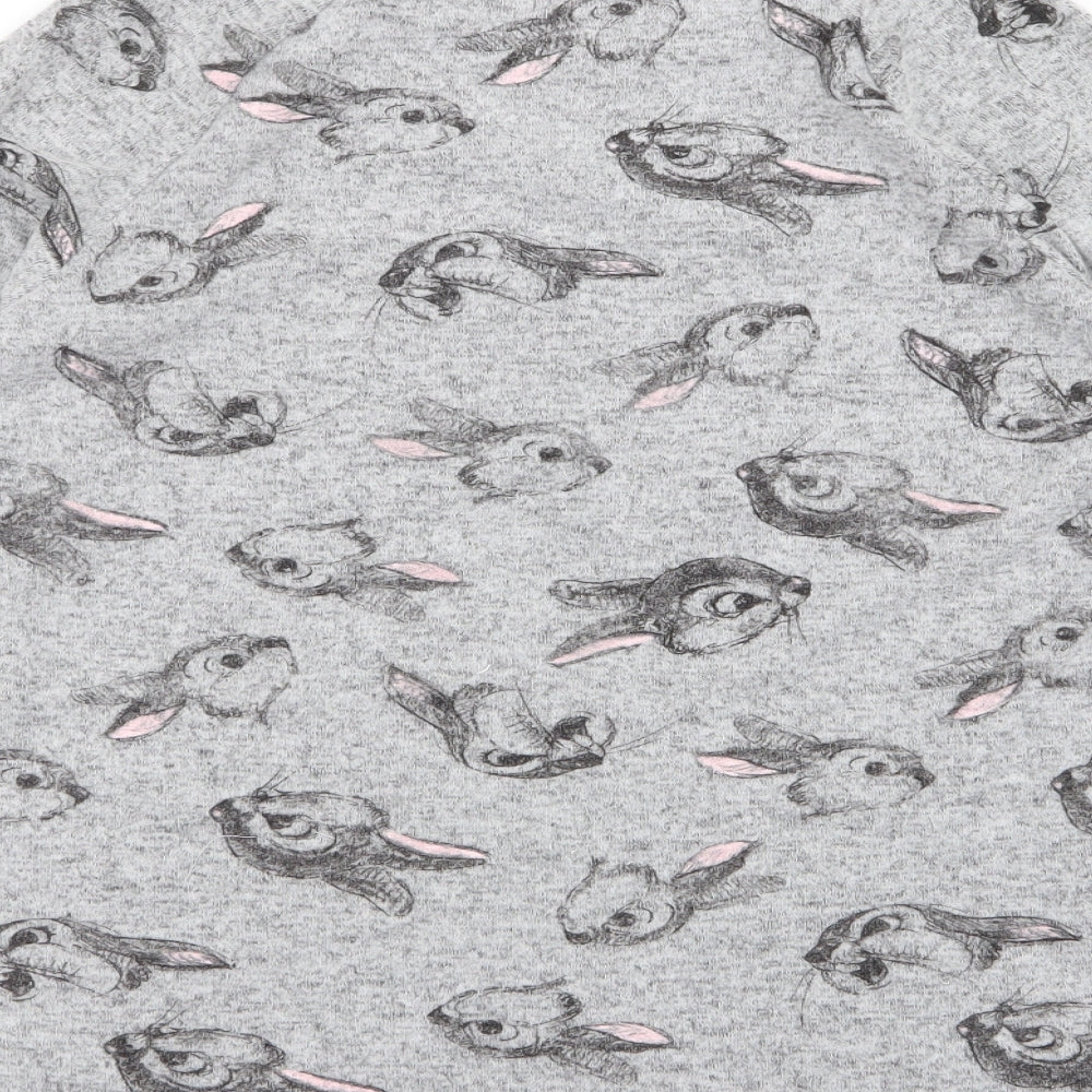 Disney Womens Grey Polyester Top Pyjama Top Size S - Thumper
