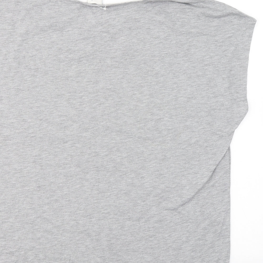 G:21 Womens Grey Polyester Basic T-Shirt Size 20 Round Neck