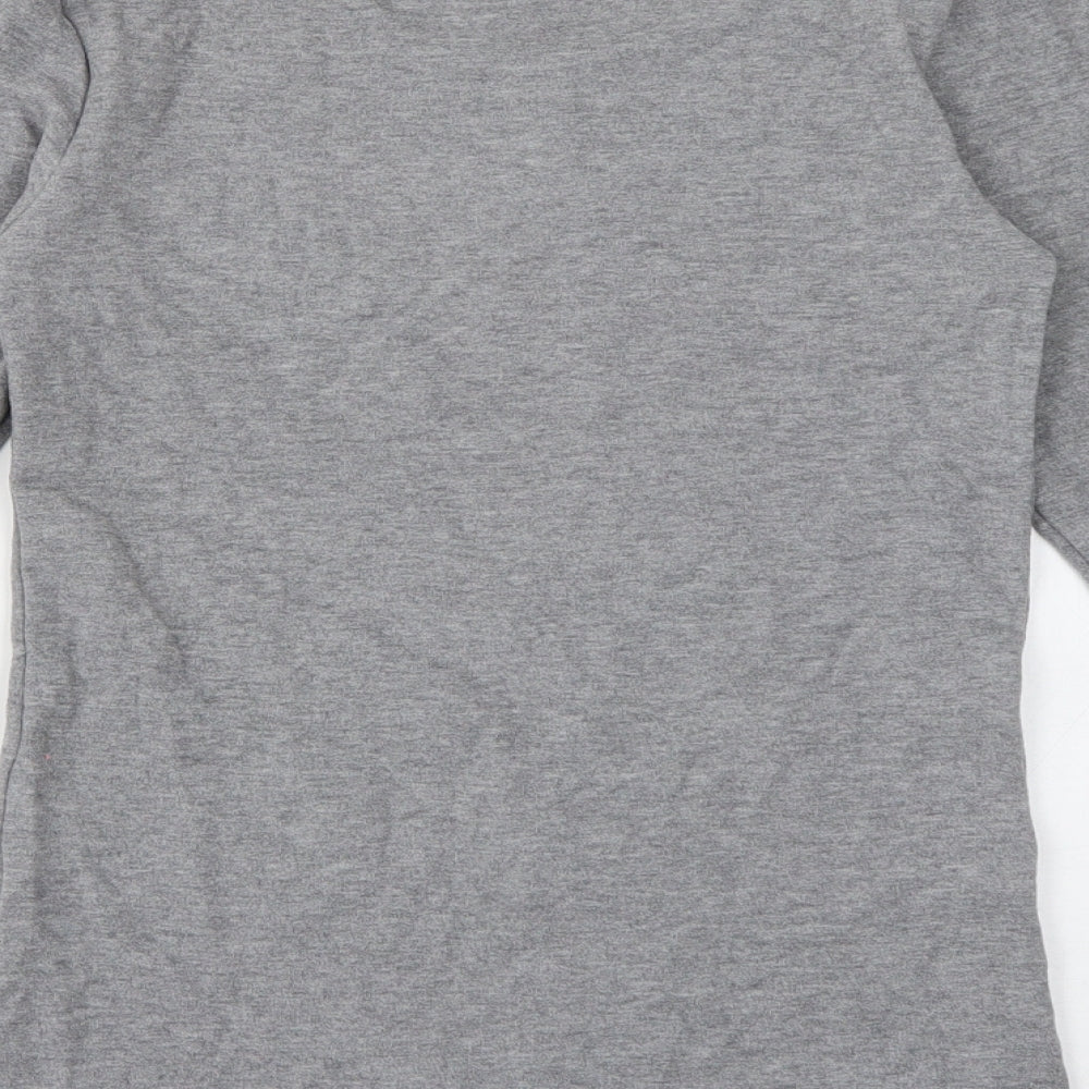 EAC Womens Grey Round Neck Acrylic Pullover Jumper Size 10