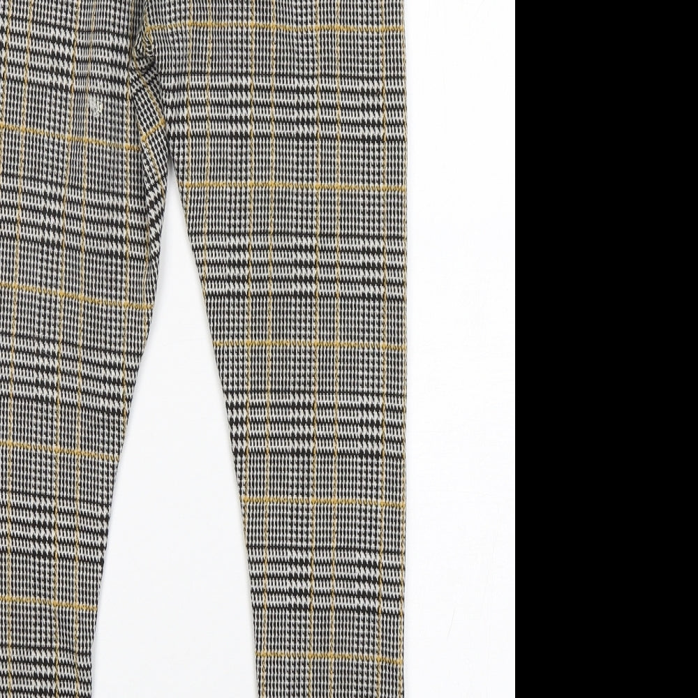 New Look Girls Multicoloured Houndstooth Polyester Capri Trousers Size 12-13 Years Regular
