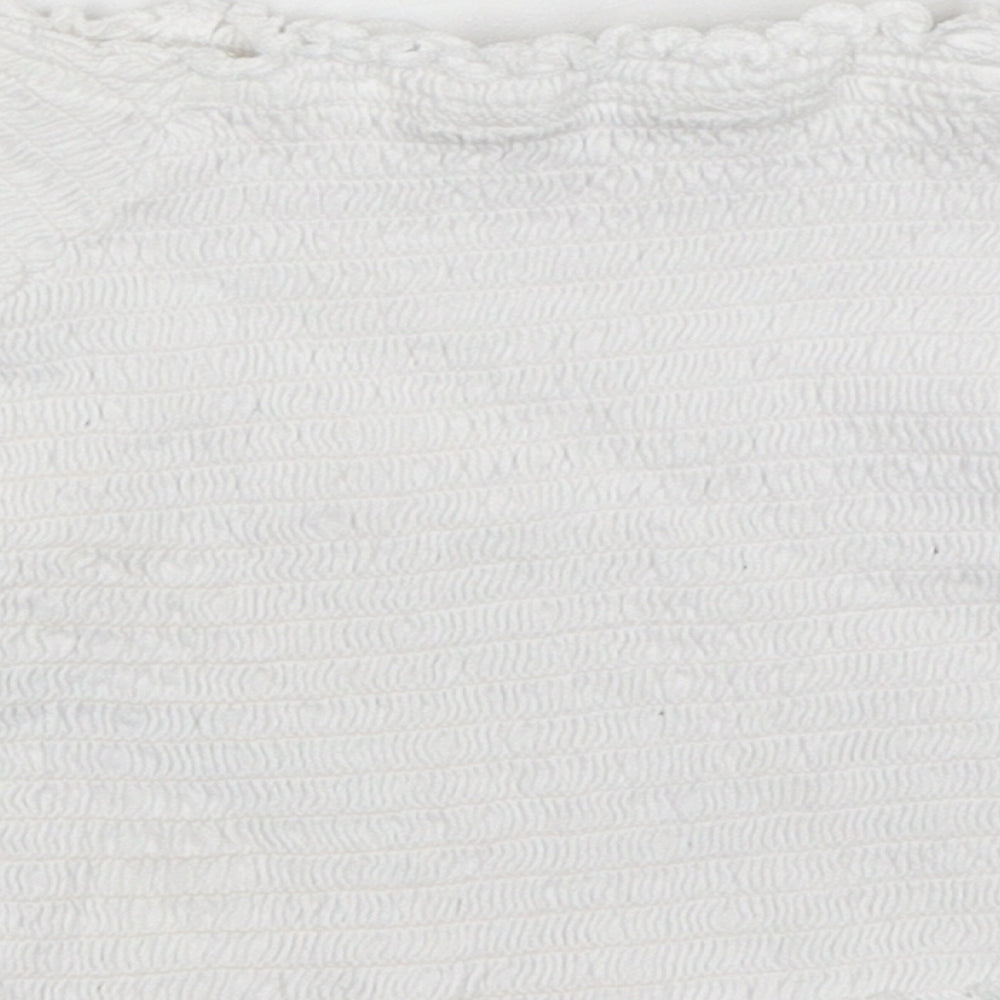 Primark Girls White Cotton Basic T-Shirt Size 4-5 Years Boat Neck Pullover