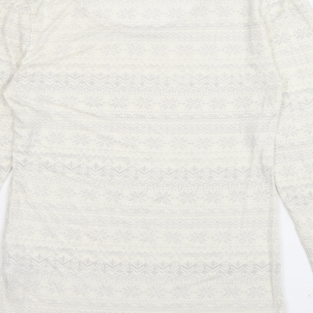 Marks & Spencer Womens White Scoop Neck Acrylic Pullover Jumper Size 12