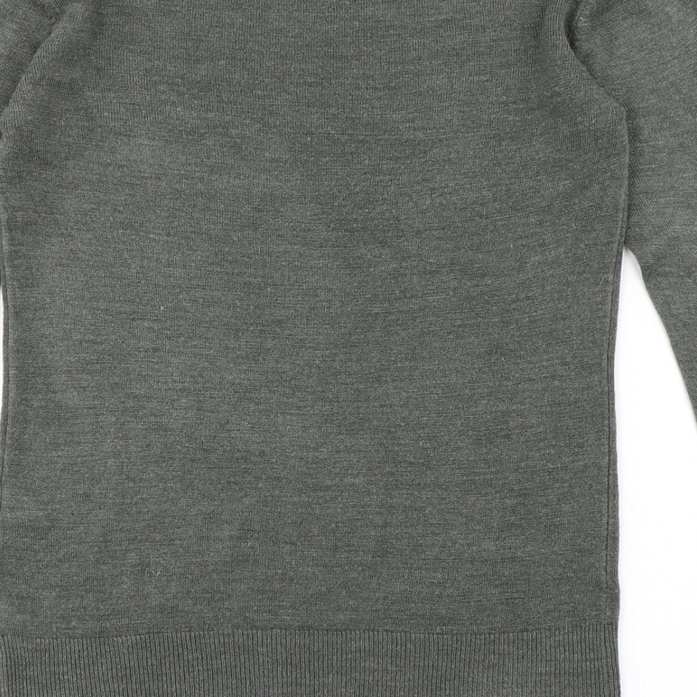Atmosphere Womens Green Round Neck Acrylic Pullover Jumper Size 6