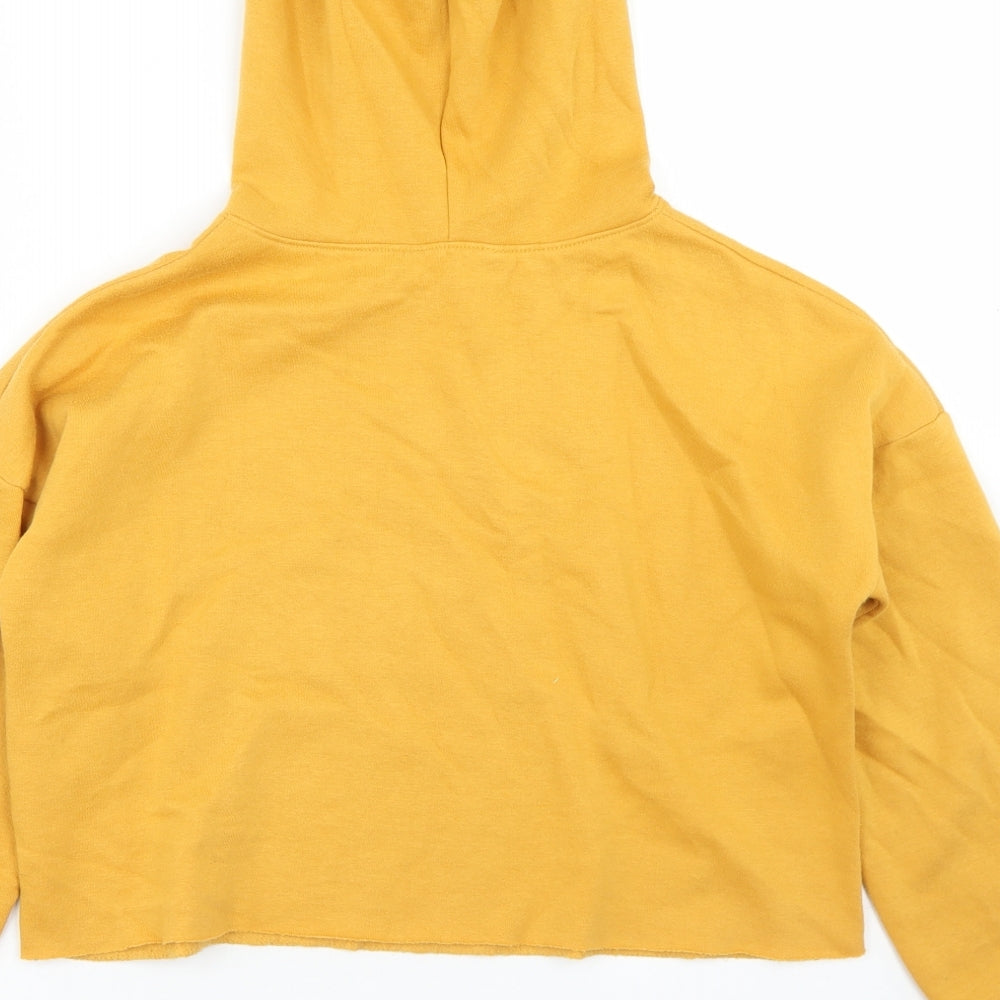 915 Generation Girls Yellow Polyester Pullover Hoodie Size 12-13 Years - State Of New York, Cropped