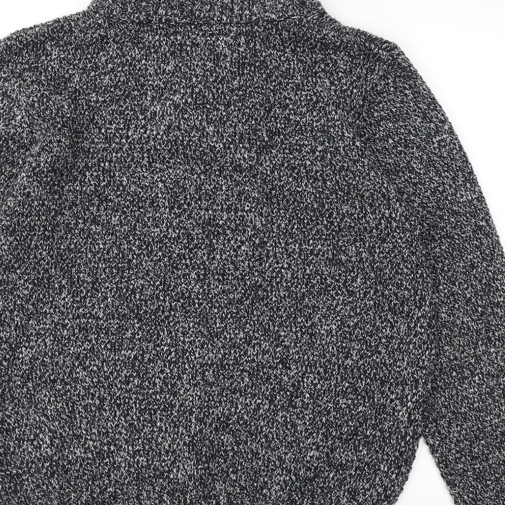 RIVINGTON Womens Black Roll Neck Acrylic Pullover Jumper Size L