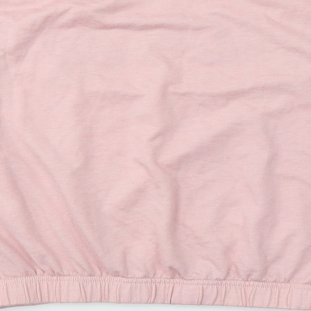 Dunnes Womens Pink Striped Polyester Top Pyjama Top Size S