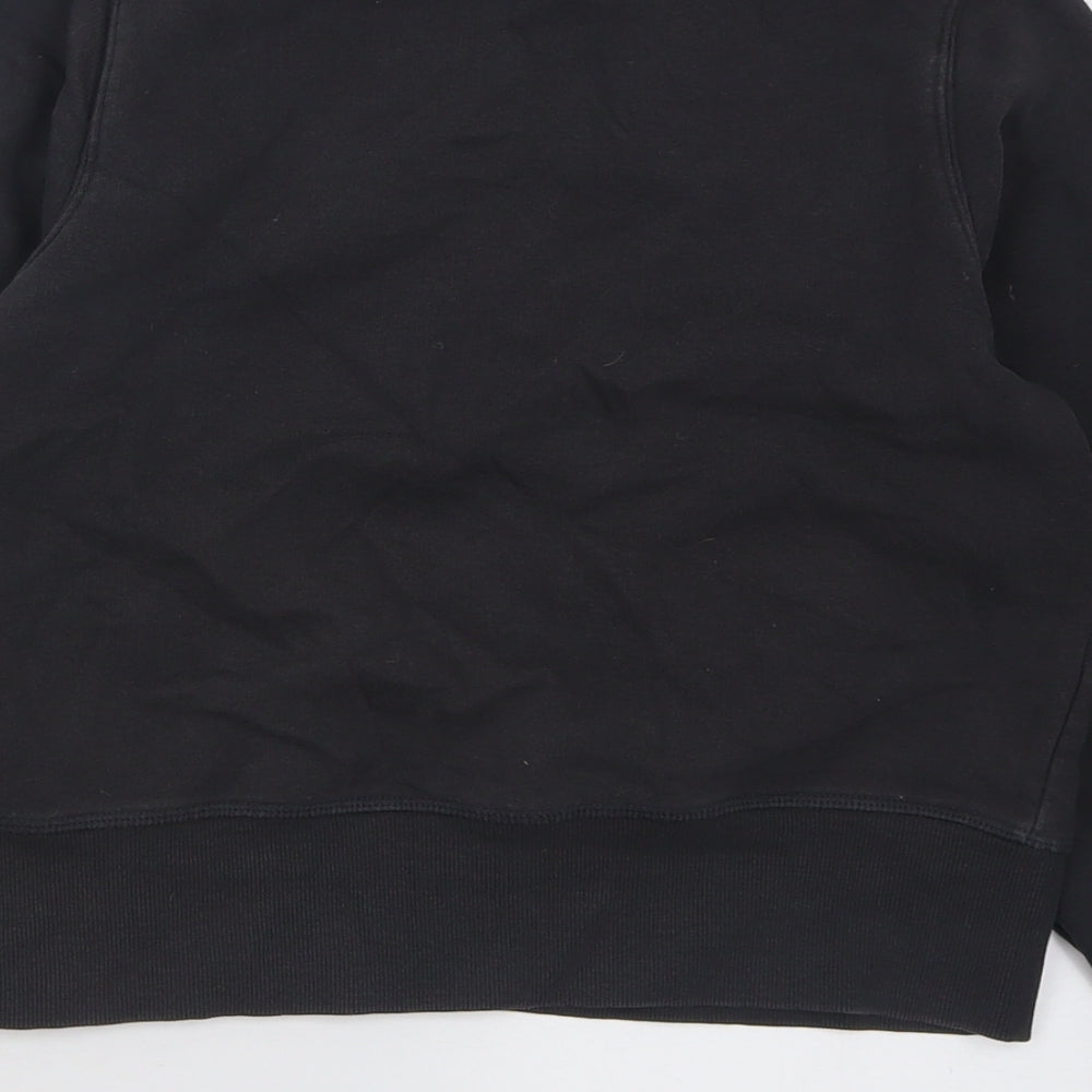 Marks & Spencer Girls Black Cotton Pullover Sweatshirt Size 11-12 Years - awesome