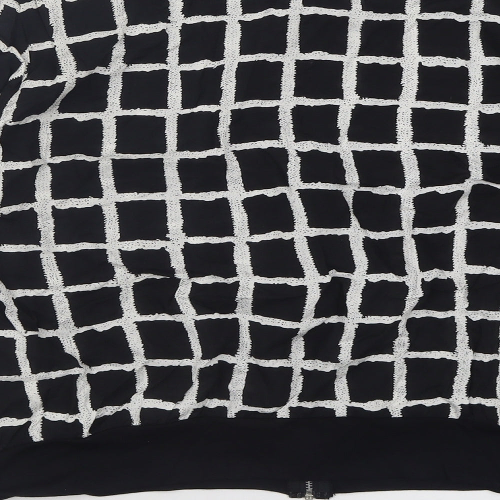 Dorothy Perkins Womens Black Check Jacket Size 14 Zip