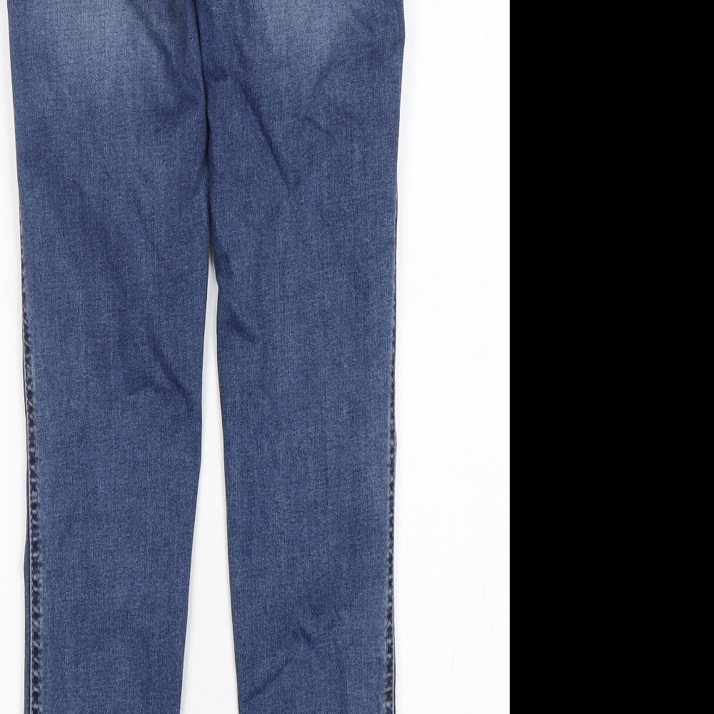 Mango Womens Blue Cotton Skinny Jeans Size 8 L30 in Regular