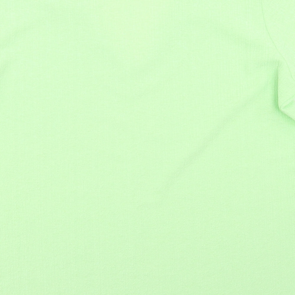 Gerard Womens Green Polyester Basic Blouse Size 14 V-Neck
