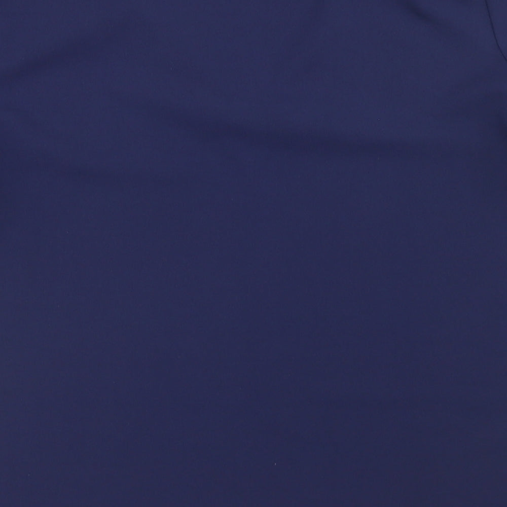 Gerard Womens Blue Polyester Basic Blouse Size 14 V-Neck