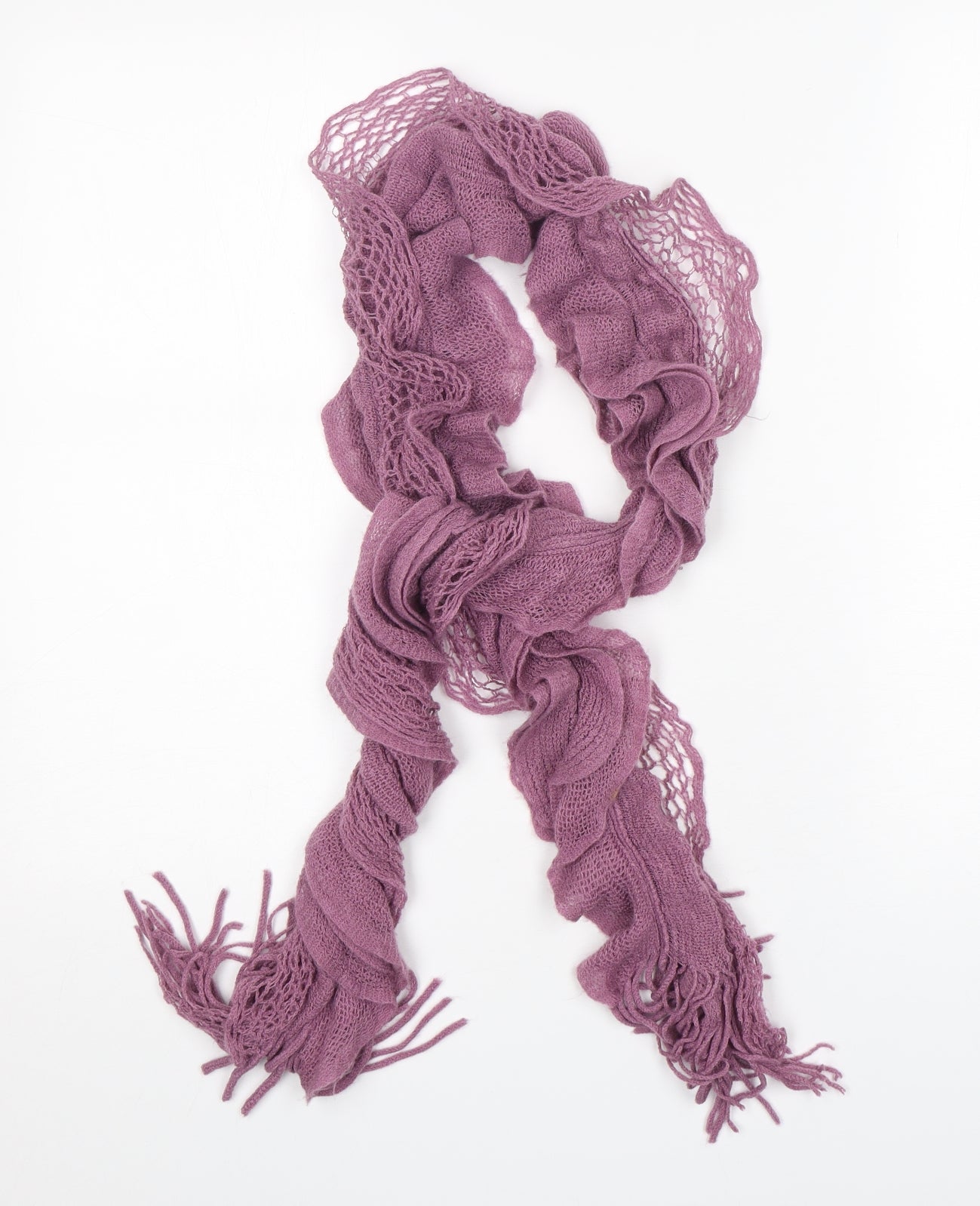 Preworn Womens Purple Polyester Scarf