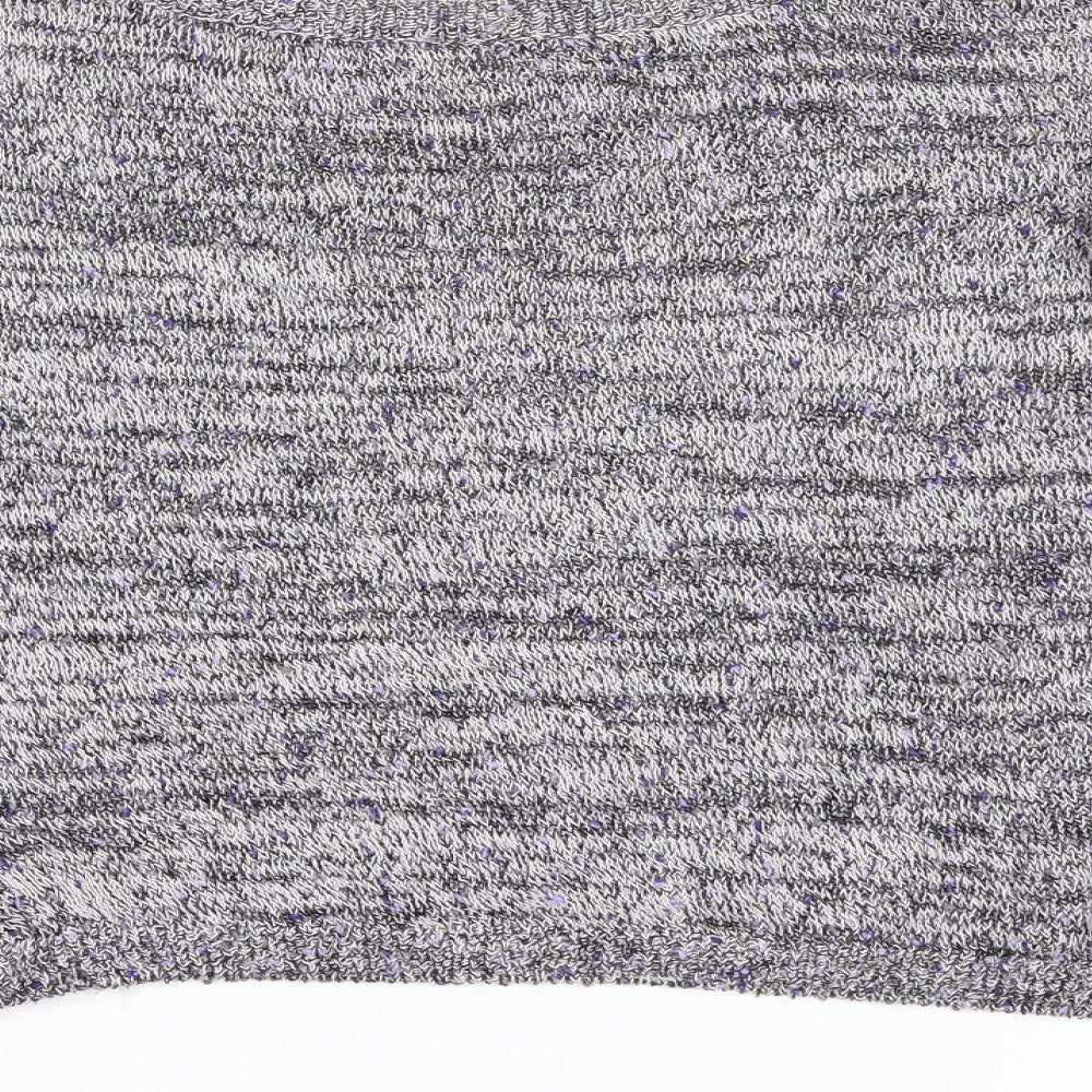 H&M Womens Purple Scoop Neck Polyester Pullover Jumper Size 6