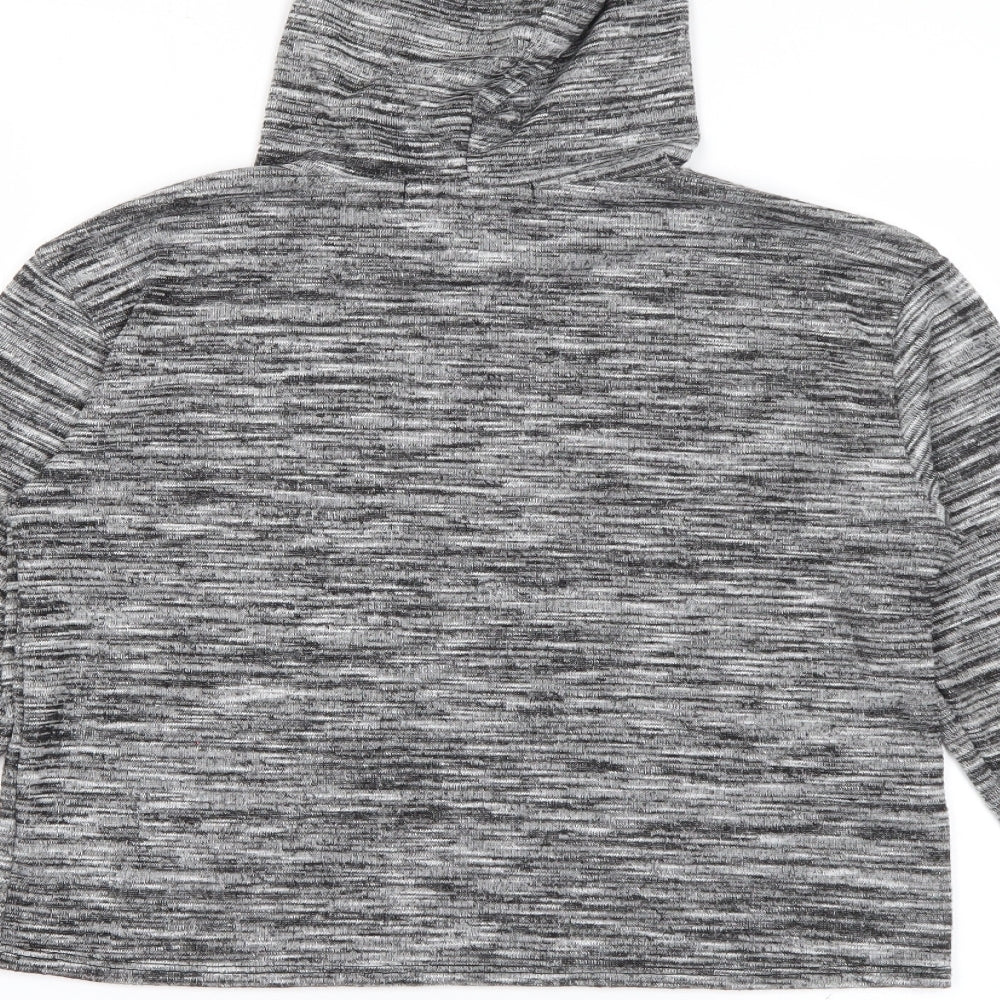 Very Girls Grey Polyester Pullover Hoodie Size 12 Years