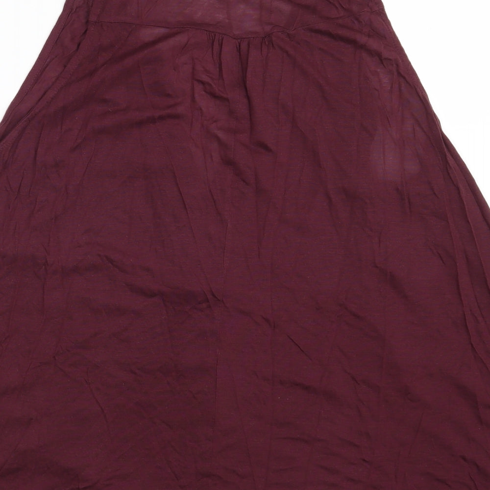 H&M Womens Purple Lyocell Basic Blouse Size M V-Neck