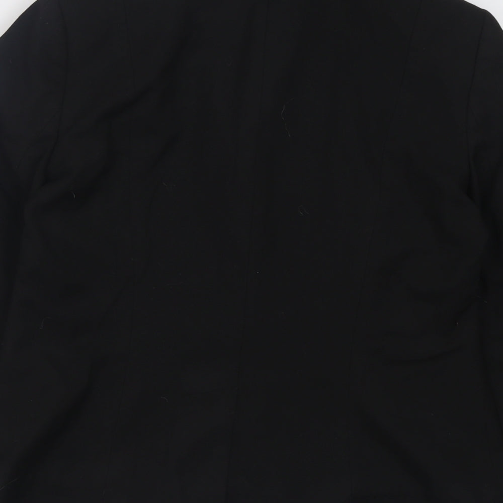 Definition Womens Black Jacket Blazer Size 10 Hook & Eye
