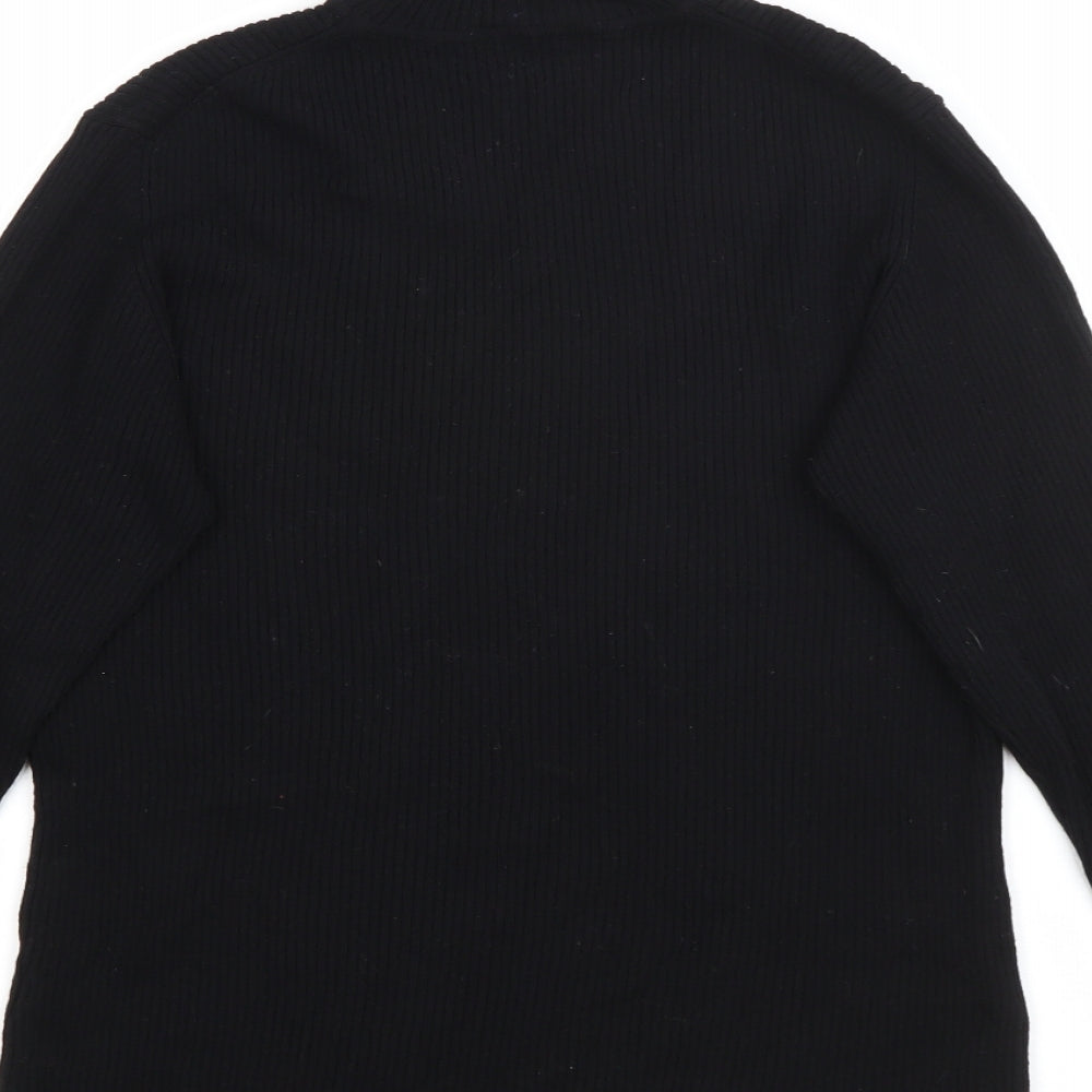 Linea Womens Black Roll Neck Viscose Pullover Jumper Size M