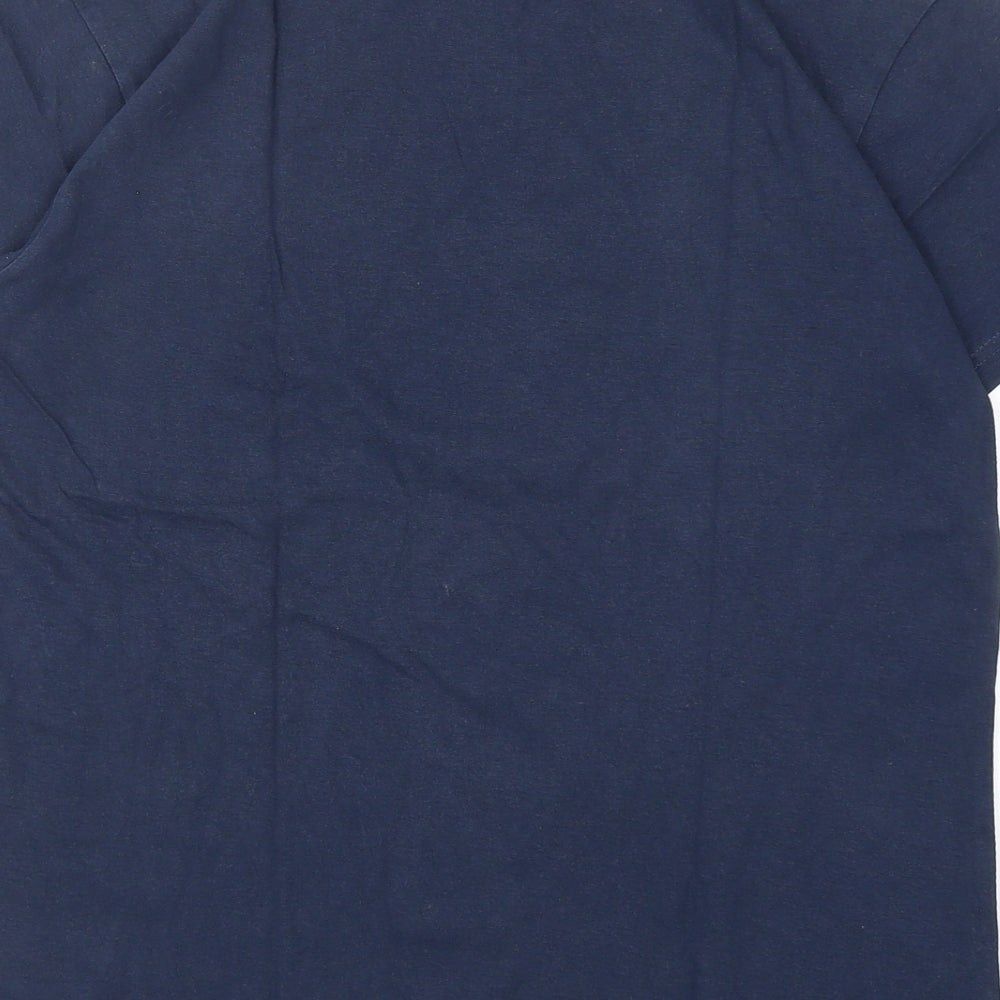 Cedarwood State Mens Blue Cotton T-Shirt Size S Round Neck