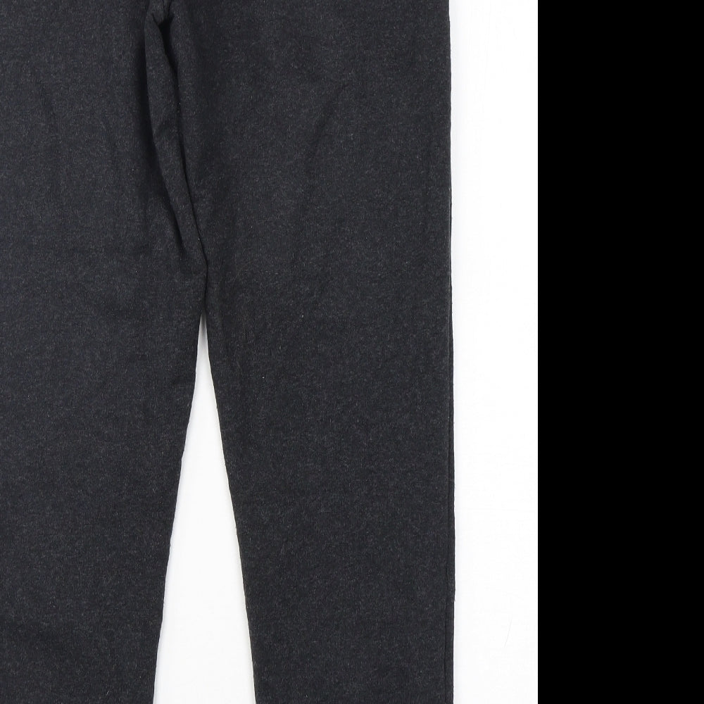PRETTYLITTLETHING Womens Grey Cotton Sweatpants Trousers Size 6 L30 in Regular