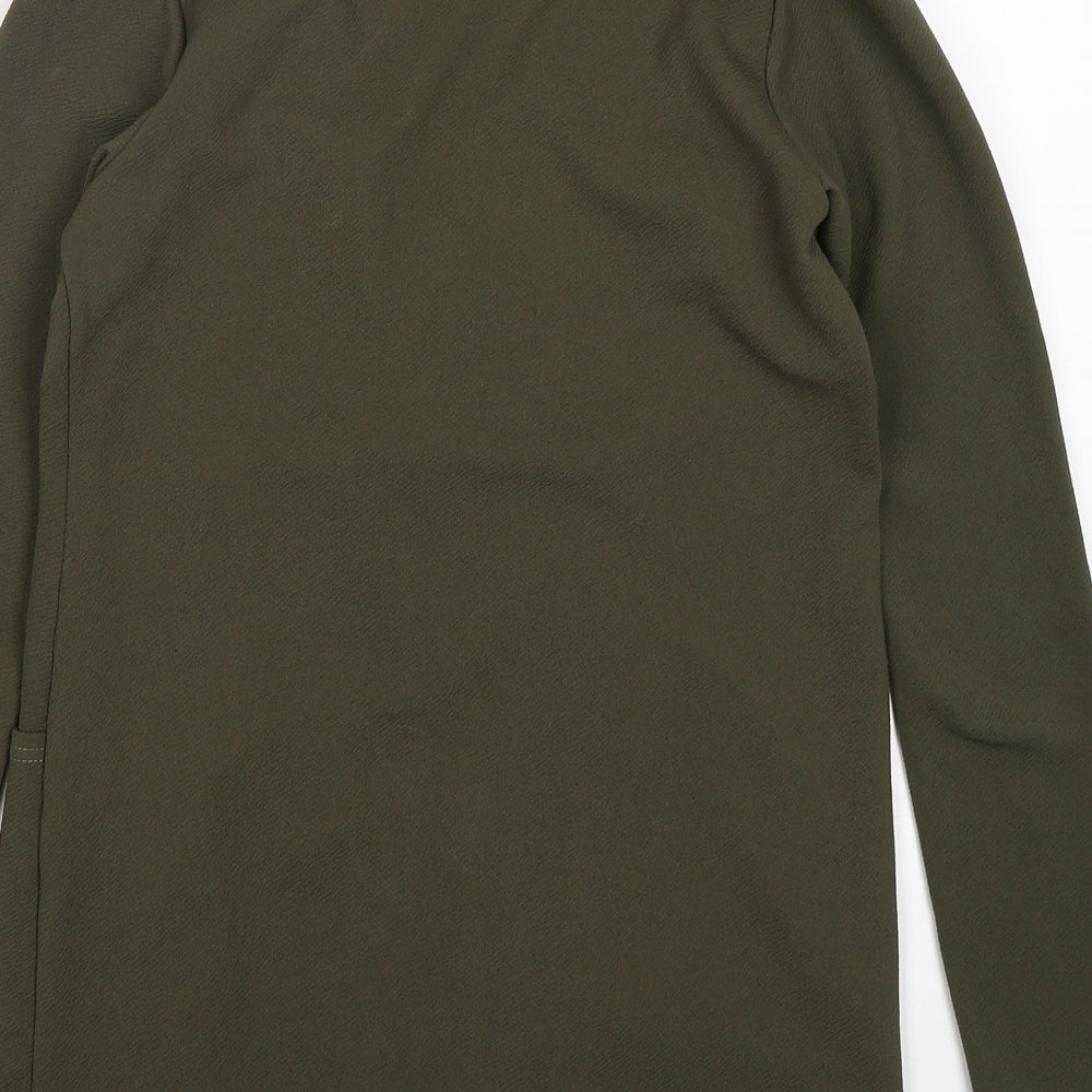 Boohoo Womens Green Jacket Blazer Size 10 Tie