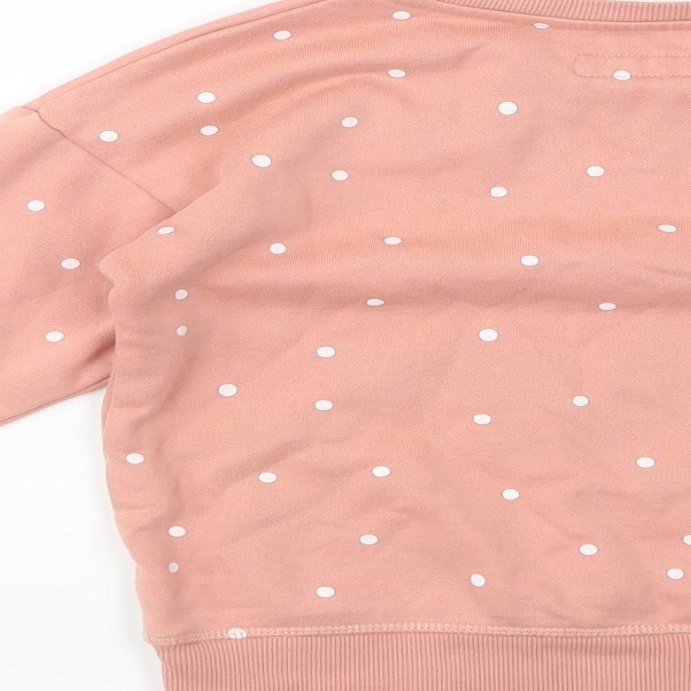 Primark Girls Pink Polka Dot Cotton Pullover Sweatshirt Size 7-8 Years Pullover - Love Your Planet