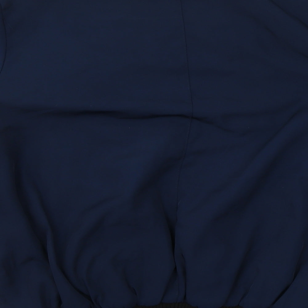 Miss Selfridge Womens Blue Jacket Size 10 Zip
