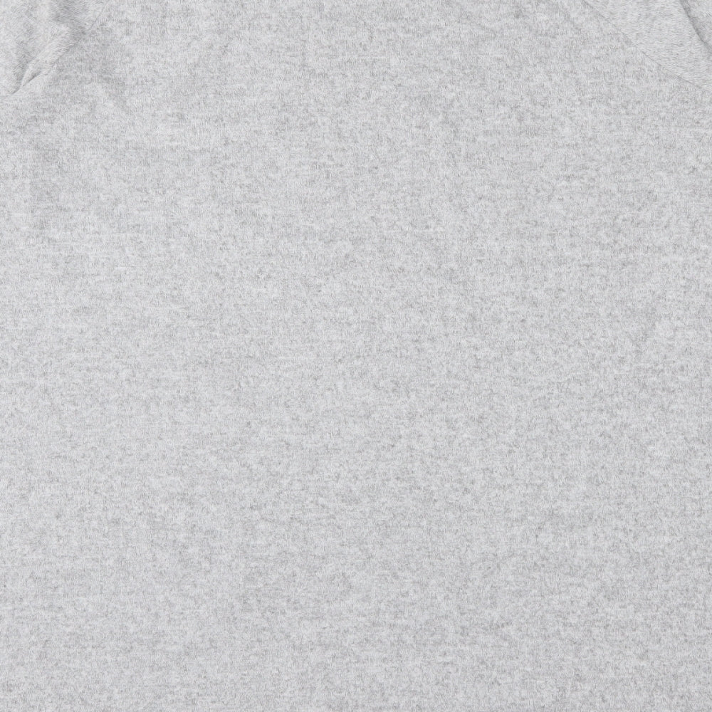 Marks & Spencer Womens Grey Round Neck Polyester Pullover Jumper Size 14
