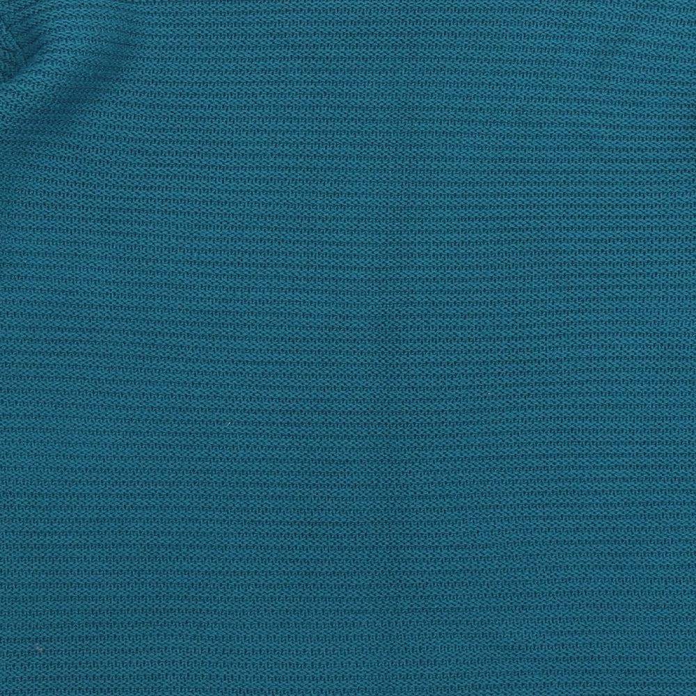 IY Womens Blue Scoop Neck Acrylic Pullover Jumper Size S