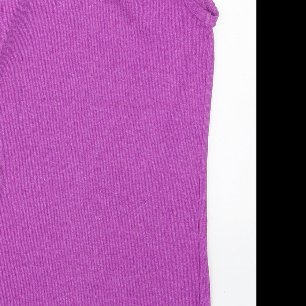 NEXT Girls Purple Polyester Basic Tank Size 9 Years Round Neck Pullover