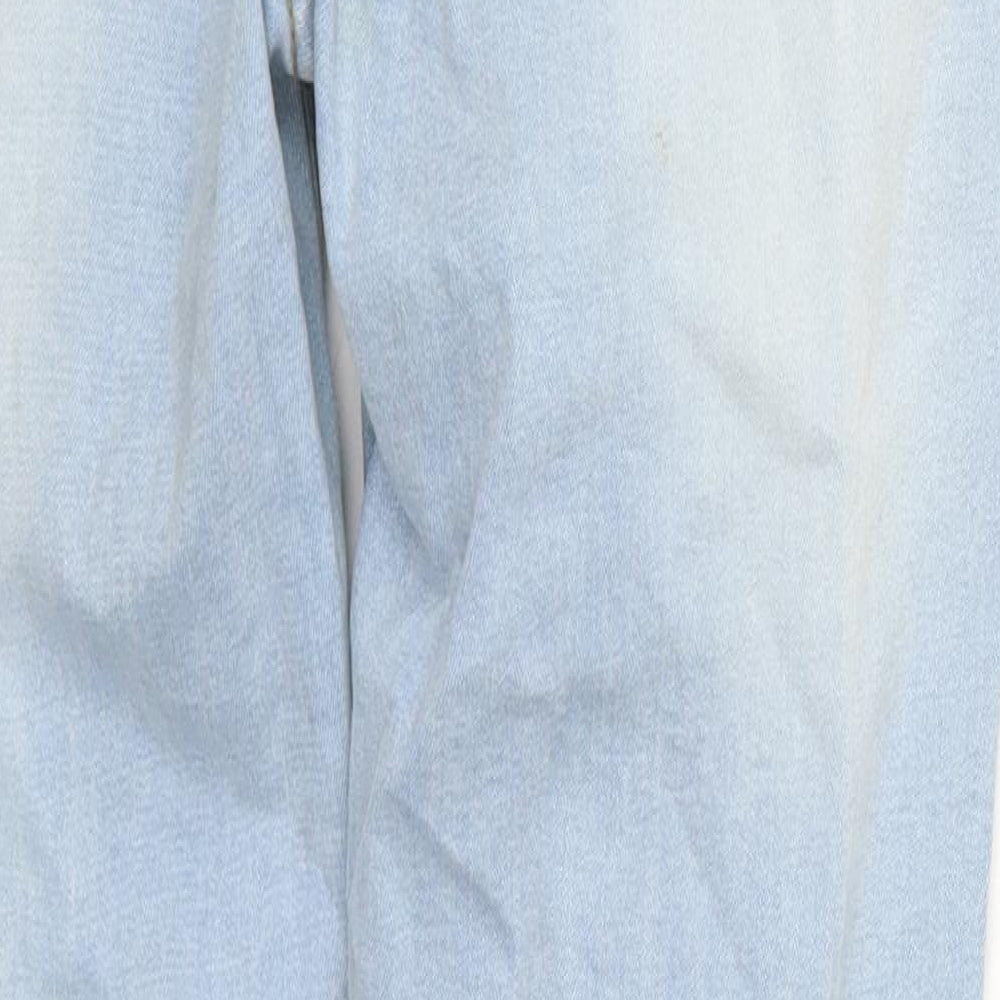SheIn Womens Blue Cotton Mom Jeans Size S L27 in Regular Button