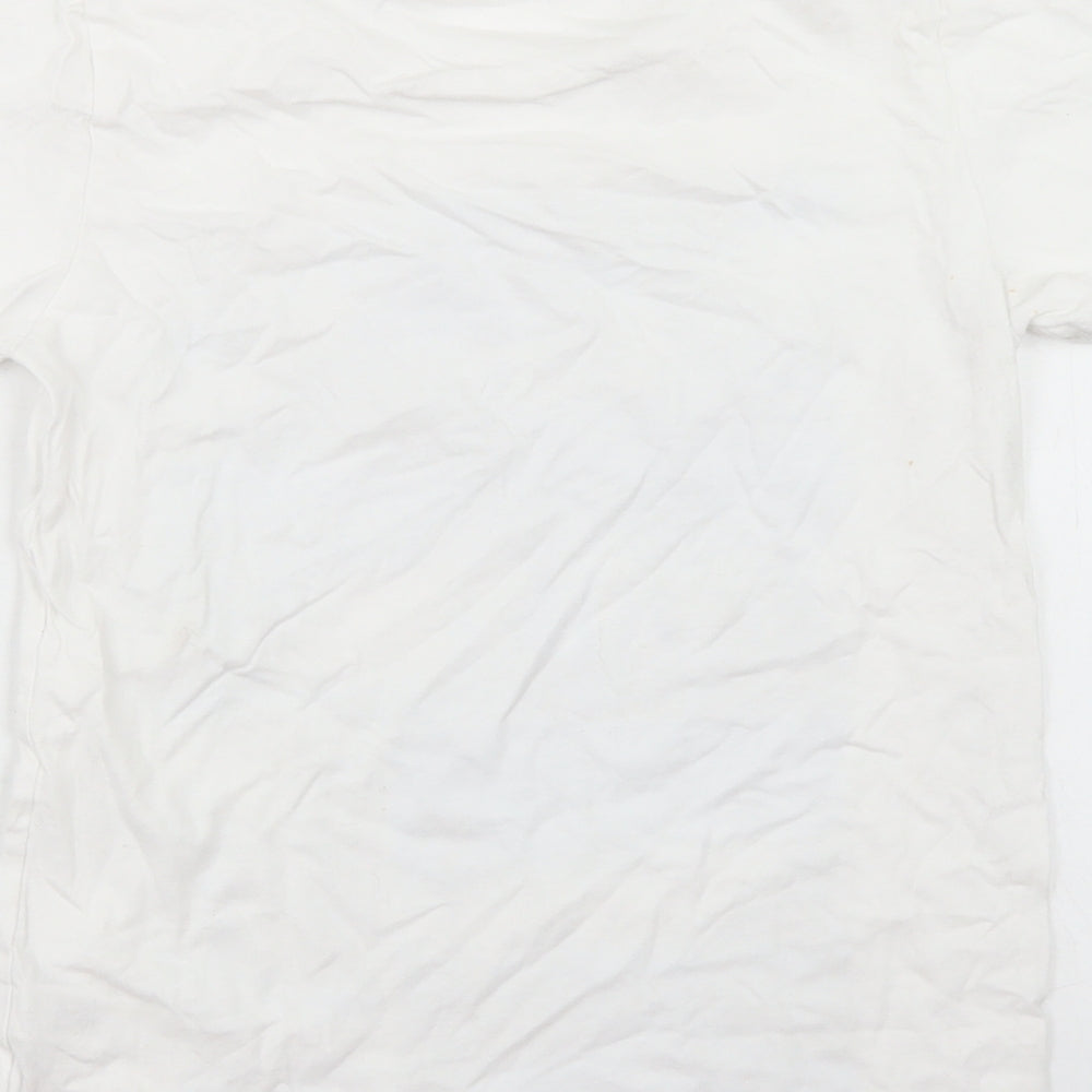 Dunnes Stores Boys White Cotton Basic T-Shirt Size 10 Years Crew Neck - Santa Monica