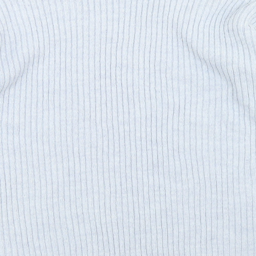 Topshop Womens Blue V-Neck Acrylic Pullover Jumper Size S