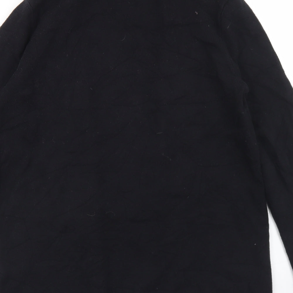 Primark Womens Black Collared Cotton Cardigan Jumper Size 2XS