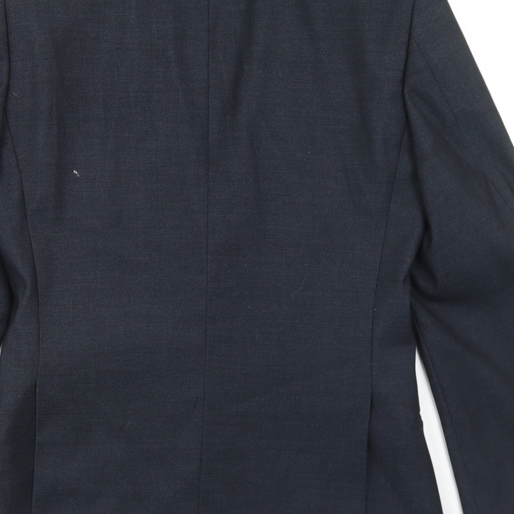 OneSix5ive Mens Blue Polyester Jacket Blazer Size 34