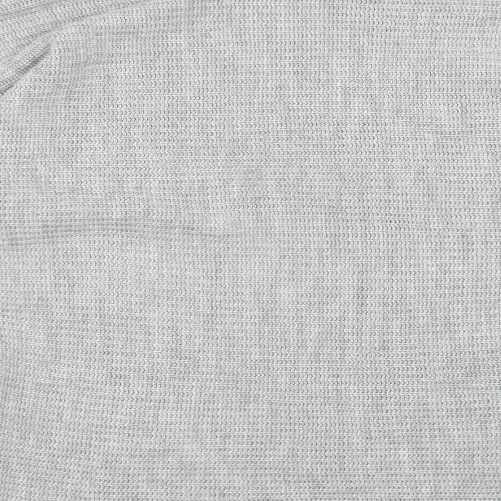 Shein Womens Grey Boat Neck Acrylic Pullover Jumper Size M
