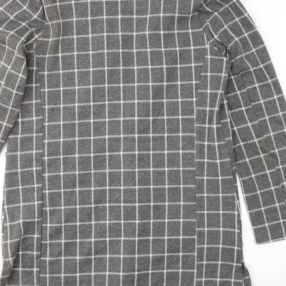 Atmosphere Womens Grey Plaid Jacket Blazer Size 10