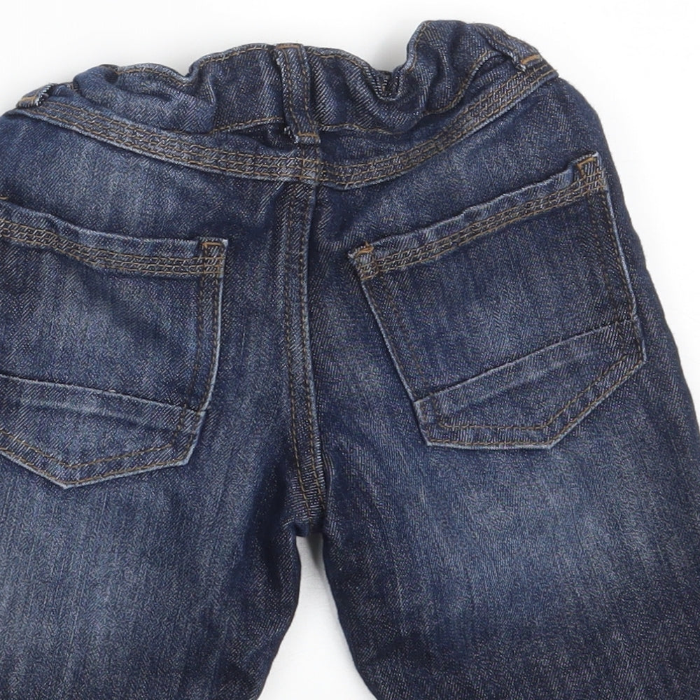 Denim & Co. Boys Blue Cotton Chino Shorts Size 4-5 Years Slim