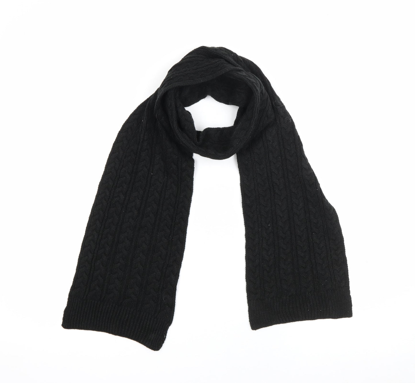 Avenue Unisex Black Acrylic Scarf