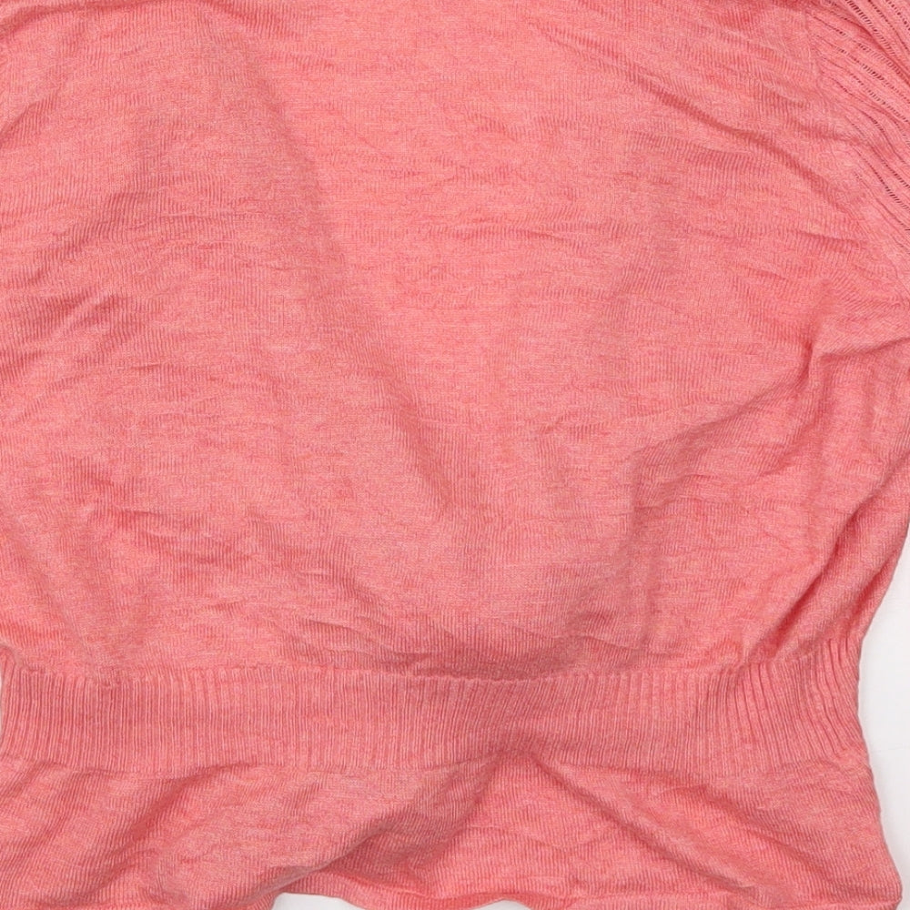 Wallis Womens Pink V-Neck Viscose Cardigan Jumper Size S