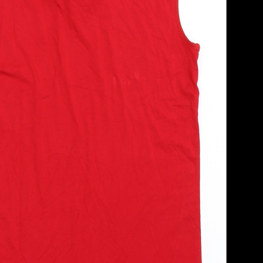 Gallery Womens Red Polyester Basic Blouse Size 10 Cowl Neck