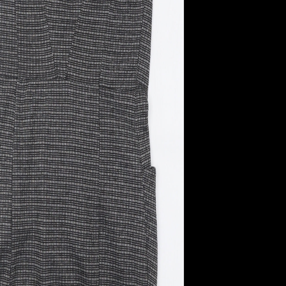 Atmosphere Womens Grey Check Polyester Bodycon Size 8 Roll Neck Pullover