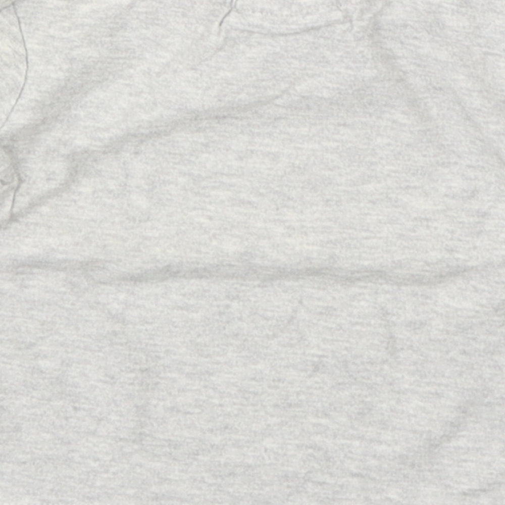 Next Boys Grey Cotton Basic T-Shirt Size 3-6 Months Round Neck Pullover - Christmas