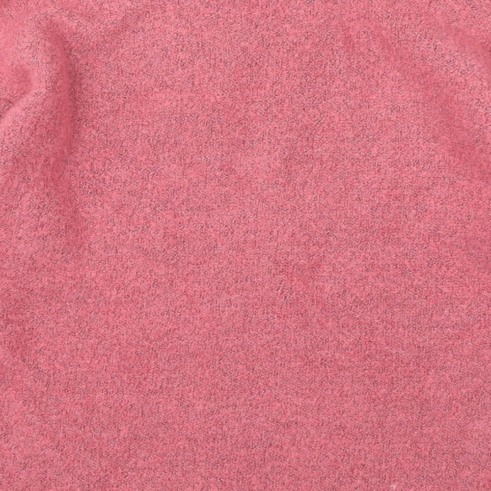 Marks and Spencer Womens Pink Round Neck Acrylic Pullover Jumper Size S