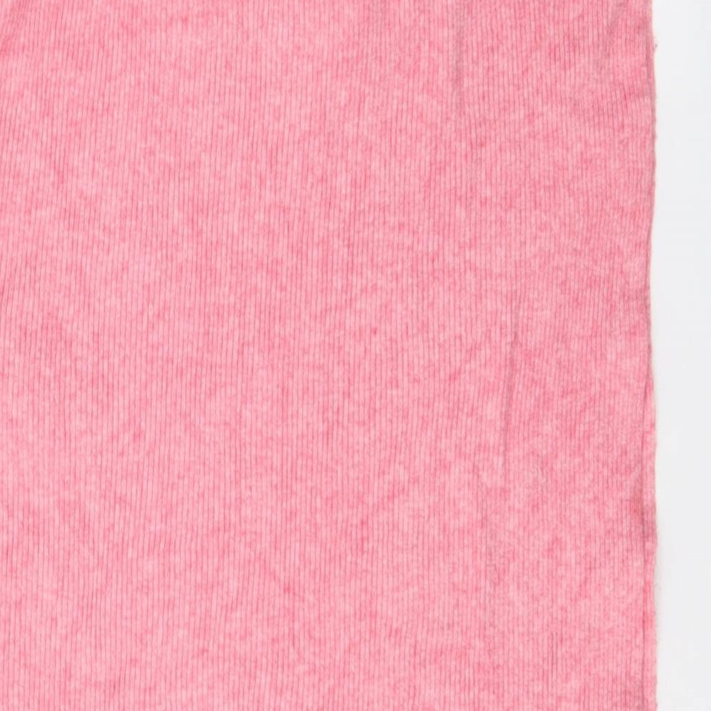 VILA Womens Pink Boat Neck Viscose Pullover Jumper Size M