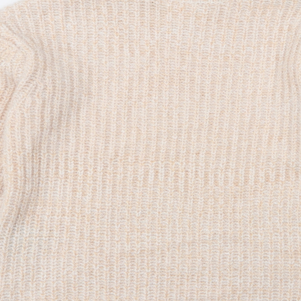 H&M Womens Ivory High Neck Polyester Pullover Jumper Size XS - `