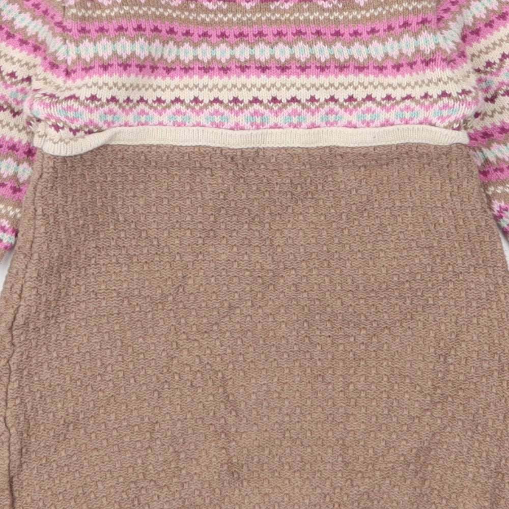 Jillian's Closet Girls Multicoloured Fair Isle 100% Cotton A-Line Size 24 Months Round Neck Pullover