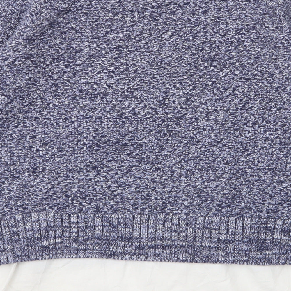 TU Womens Blue Round Neck 100% Cotton Pullover Jumper Size 10 - Shirt insert