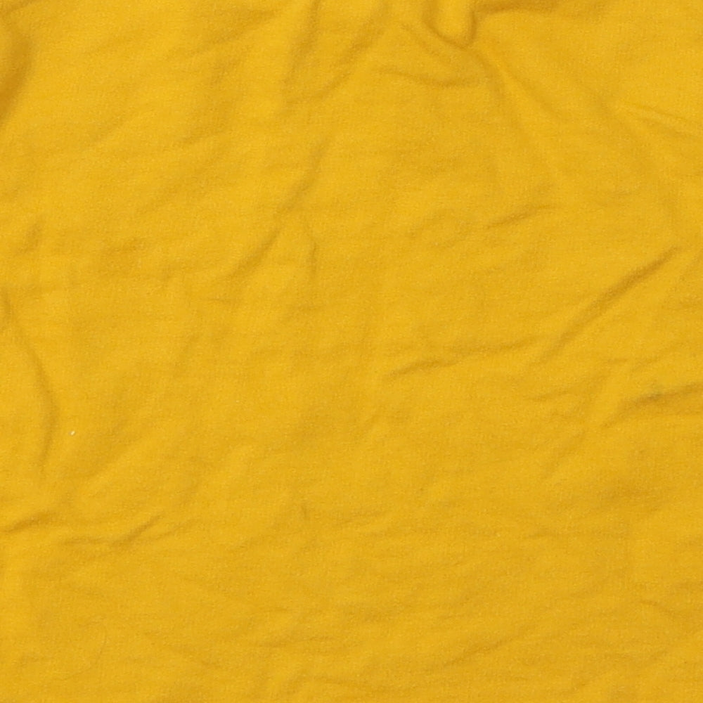 Angel Yellow Cotton Basic T-Shirt Size 12-18 Months Round Neck Pullover